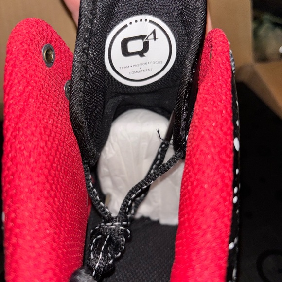 NIB Q4 Basketball NFORCER BRIGHT WHITE RED High-Top Sneakers - Picture 3 of 5